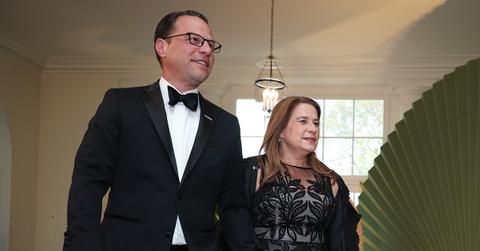 Josh Shapiro and his wife Lori at a state dinner at the White House.