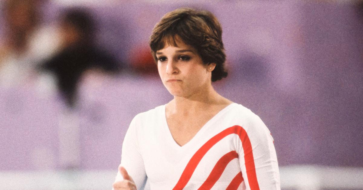 Mary Lou Retton during the floor exercise event during the Women's Gymnastics competition of the 1984 Summer Olympic Games