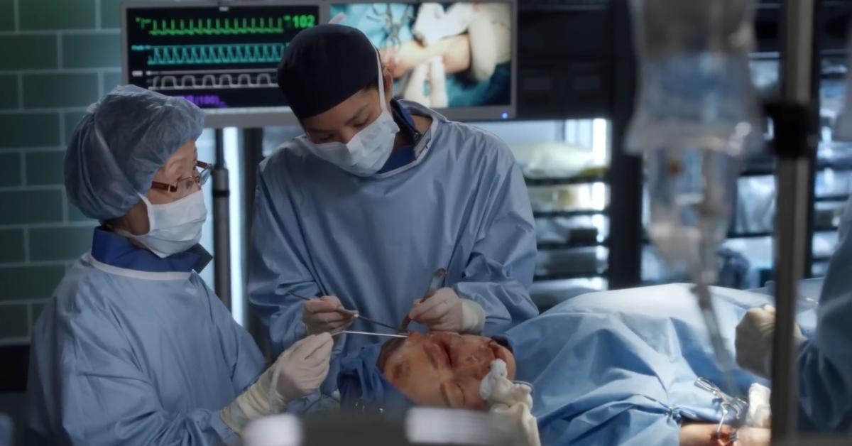 BokHee in surgery with Dr. Nico Kim and Dr. Michelle Lin