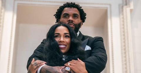 (l-r): Kevin Gates and Dreka Gates embracing