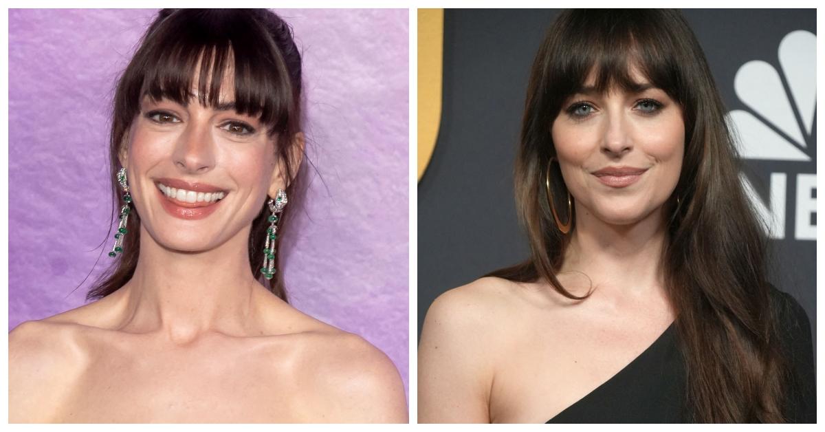 Anne Hathaway and Dakota Johnson