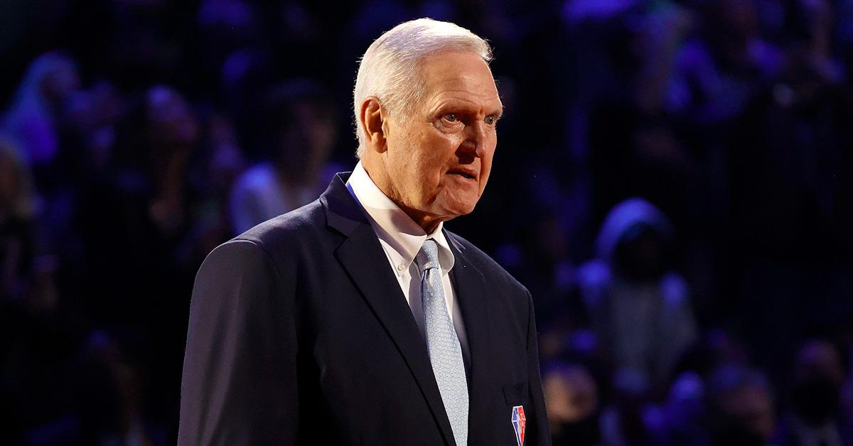 Jerry West at the 2022 NBA All-Star Game. 