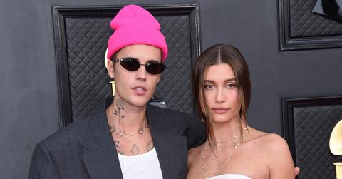 (l-r): Justin Bieber and Hailey Bieber
