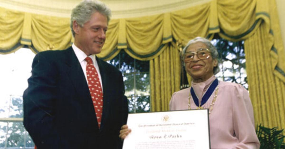 President Bill Clinton and Rosa Parks