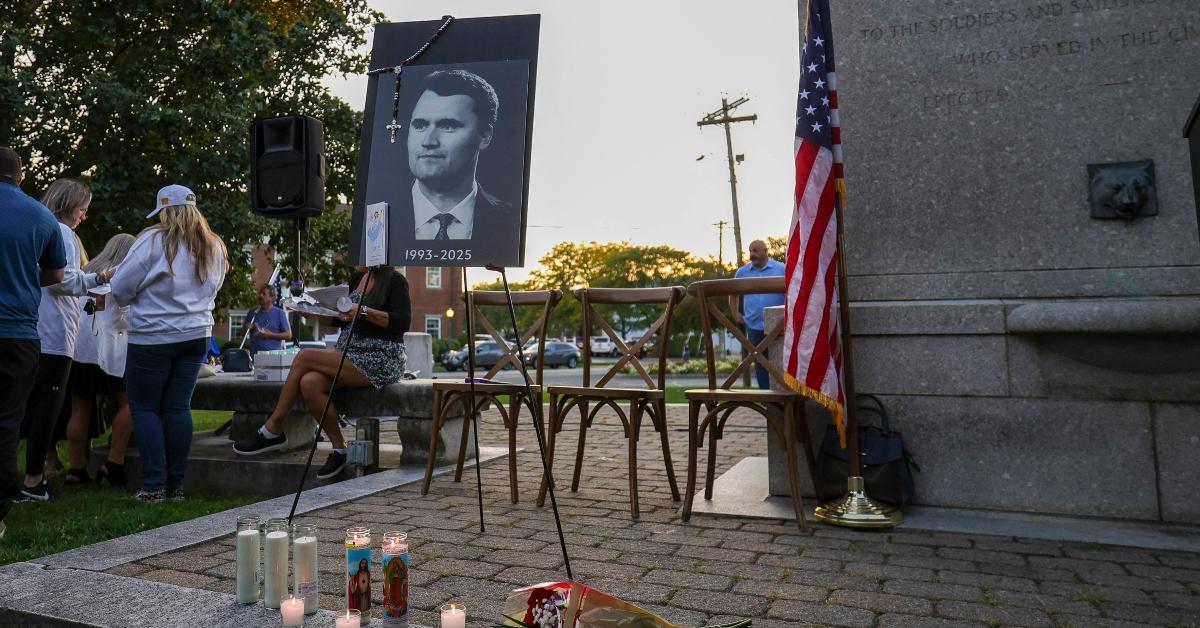 Charlie Kirk vigil in New York.