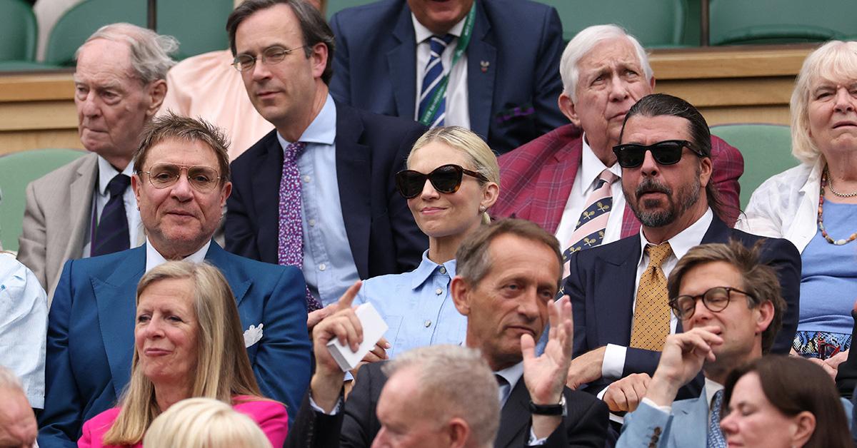 Dave Grohl and his wife Jordyn Blum at Wimbledon in 2024. 