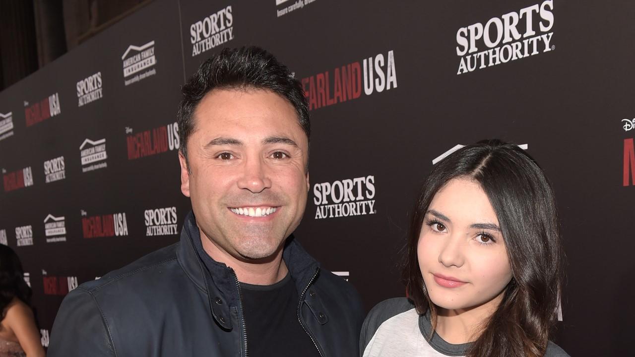 Oscar and Atiana De La Hoya at the premiere of Disney's "McFarland, USA" on Feb. 9, 2015