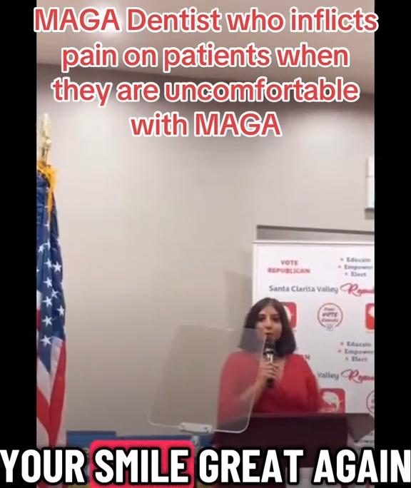 MAGA dentist jokes about democratic patients