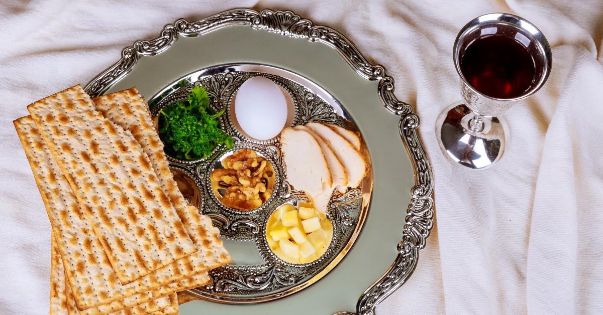 Seder plate during Passover