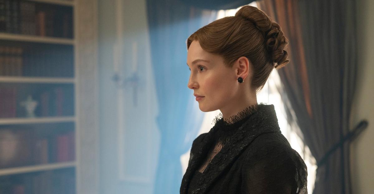 Francesca wears black after John's death in Bridgerton Season 4.