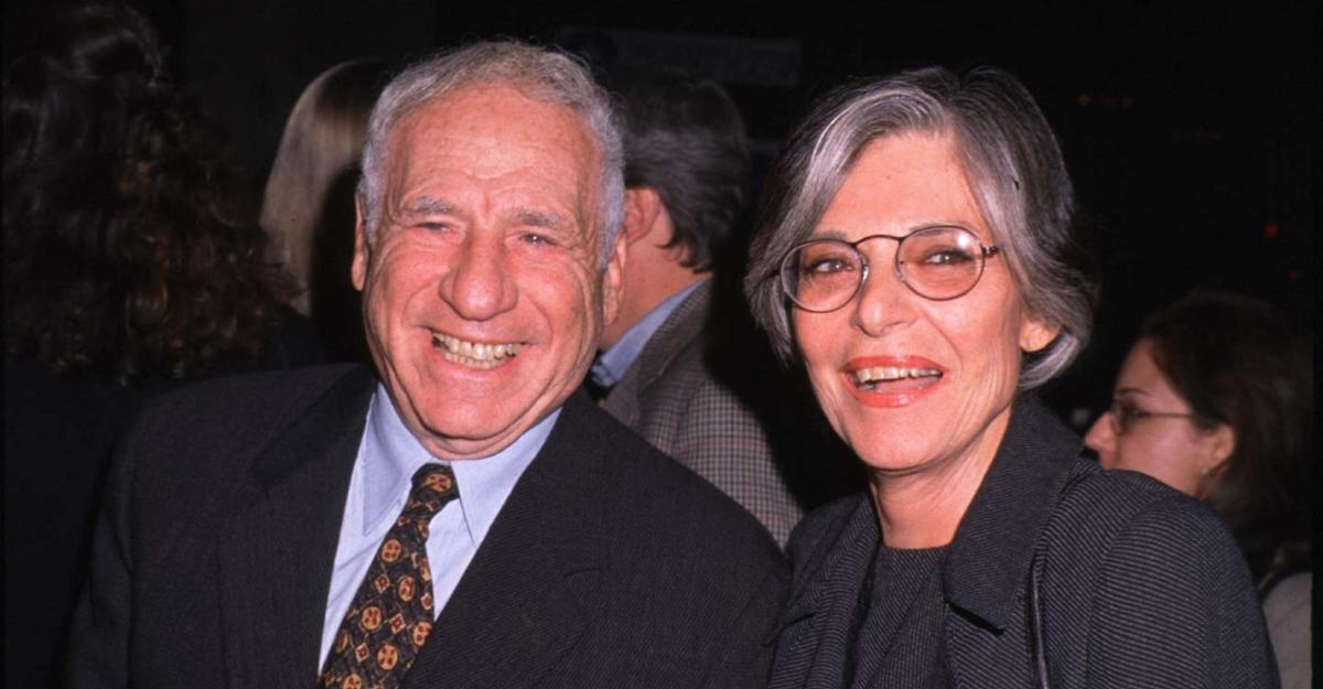 Mel Brooks and Anne Bancroft attend the Playing God premiere.