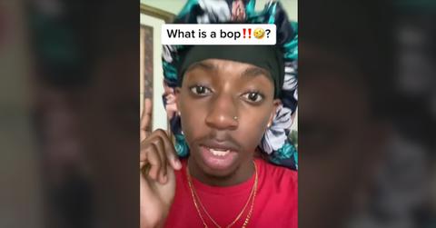 A man on TikTok explains what a "bop" is