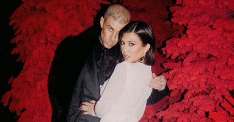 Kourtney Kardashian and Travis Barker posing together