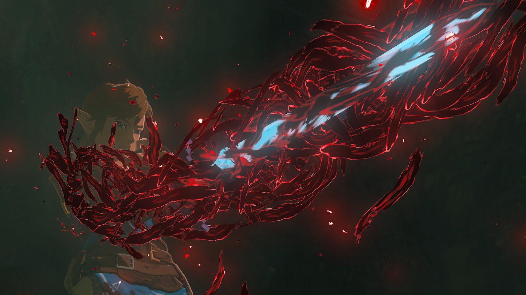 Ganondorf destroying the Master Sword and Link's arm in 'Tears of the Kingdom'