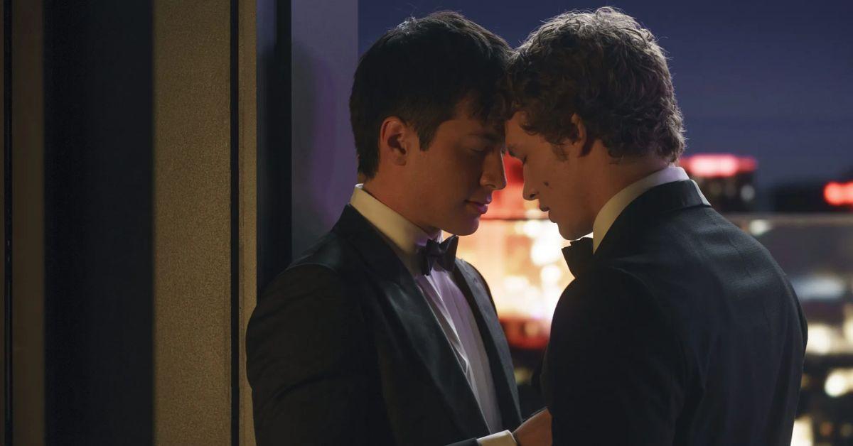 Hudson Williams and Connor Storrie in 'Heated Rivalry.' 