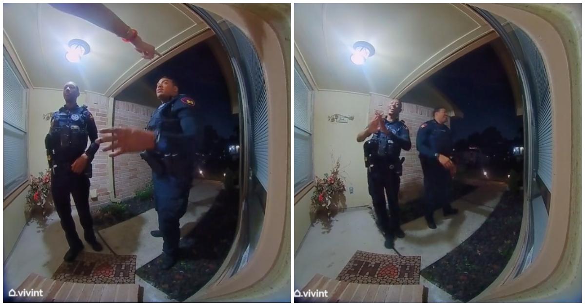 Cops refuse to take tacos from homeowner whose neighbors filed a noise complaint against her.