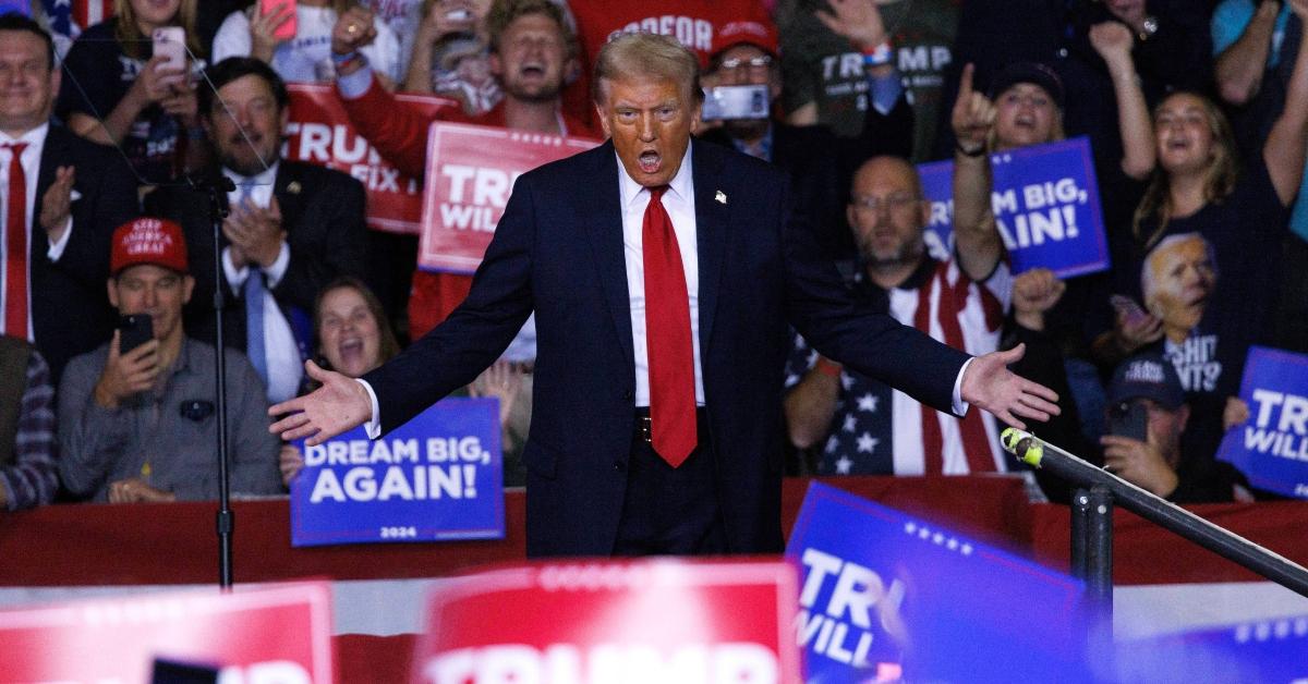 Trump at a campaign rally in Virginia