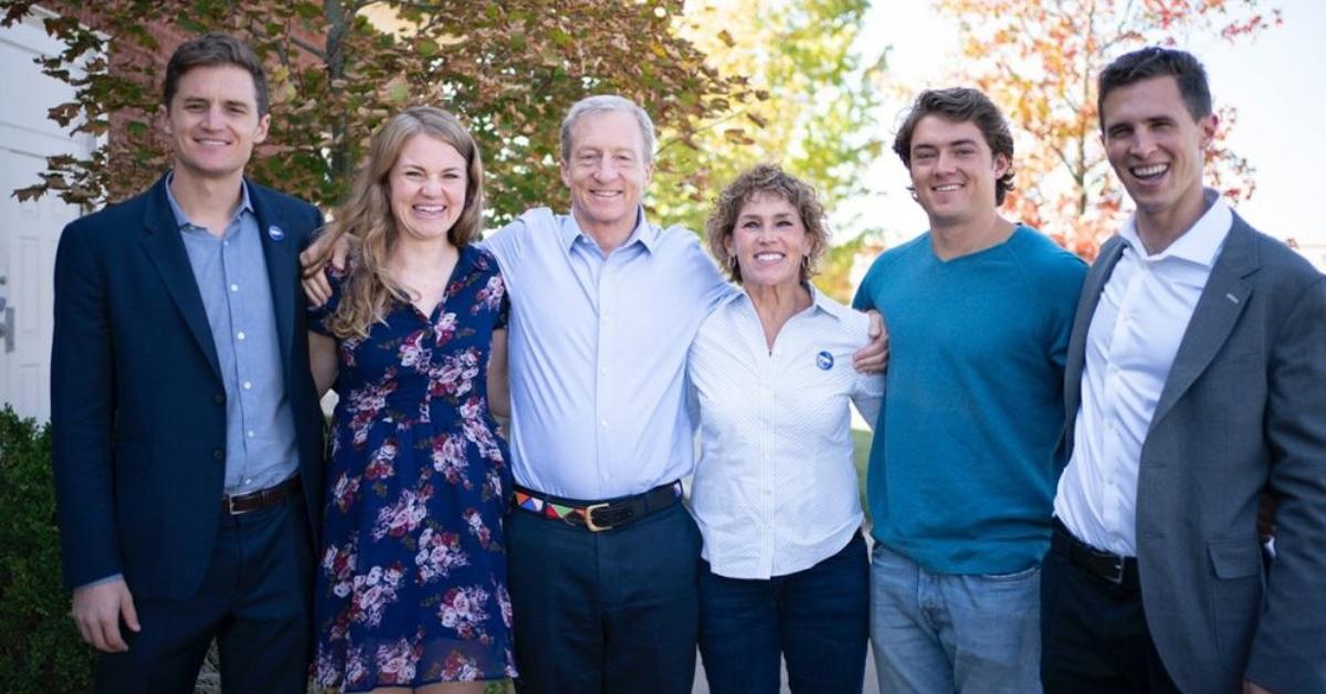 Tom Steyer, Kat Taylor, and their kids on Mother's Day.