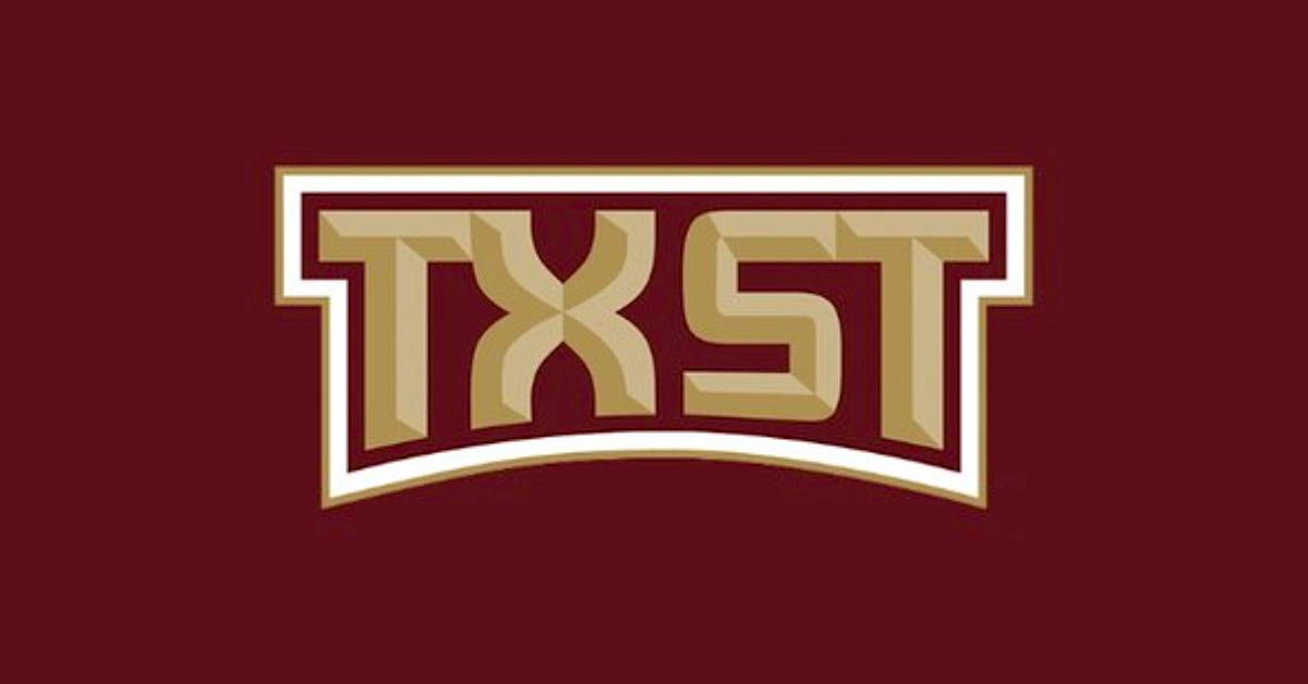 Texas State University logo.