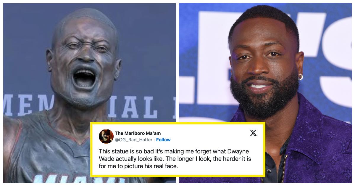 Dwyane Wade Statue Memes Highlight Unrecognizable Art