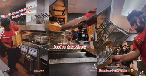 McNuggets Worker Fresh Nuggets