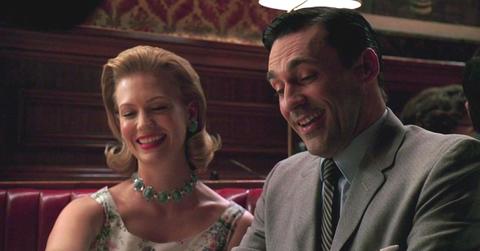 Jon Hamm as Don Draper and January Jones as Betty Draper in 'Mad Men.'
