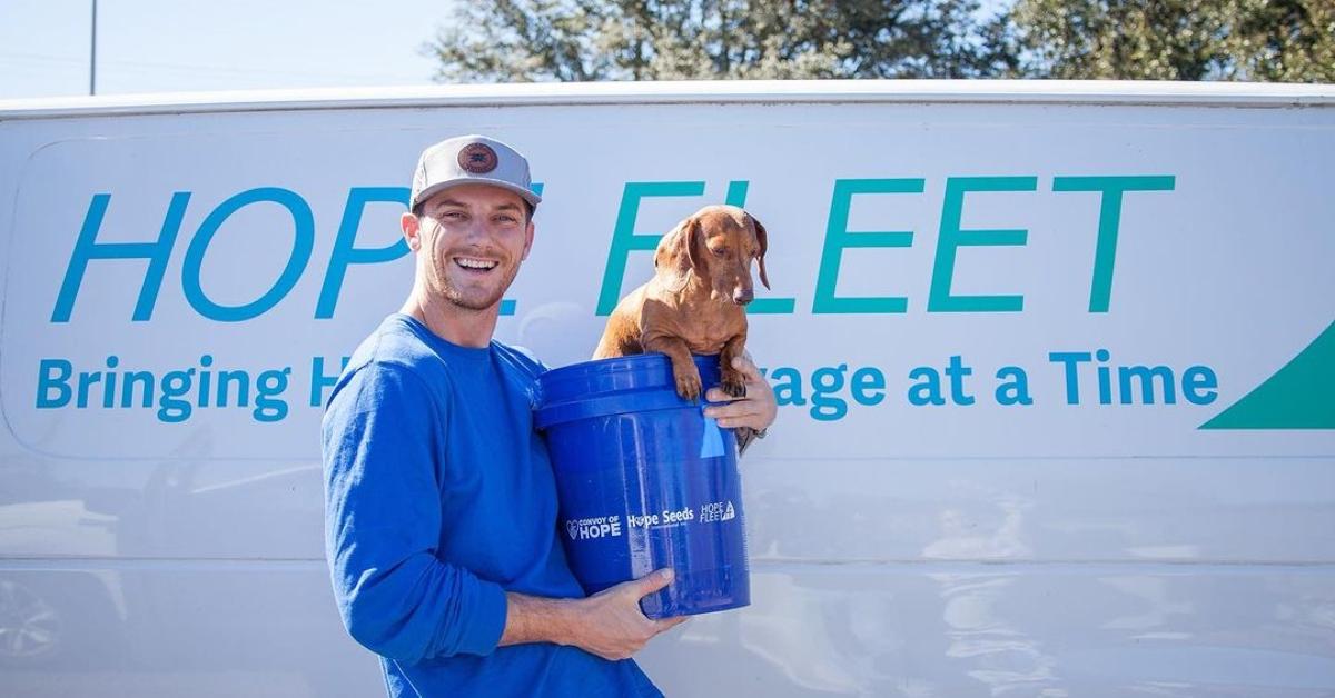 Chase Lemacks with his dog