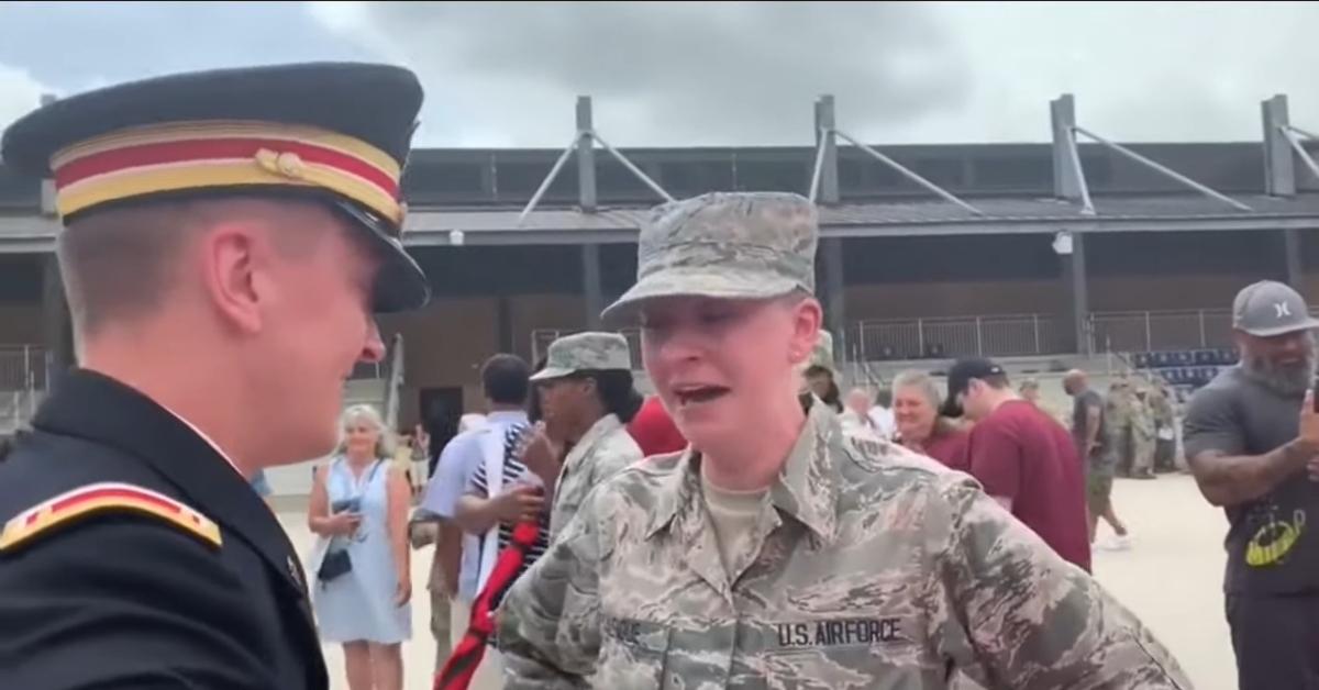 Soldiers getting tapped out at graduation