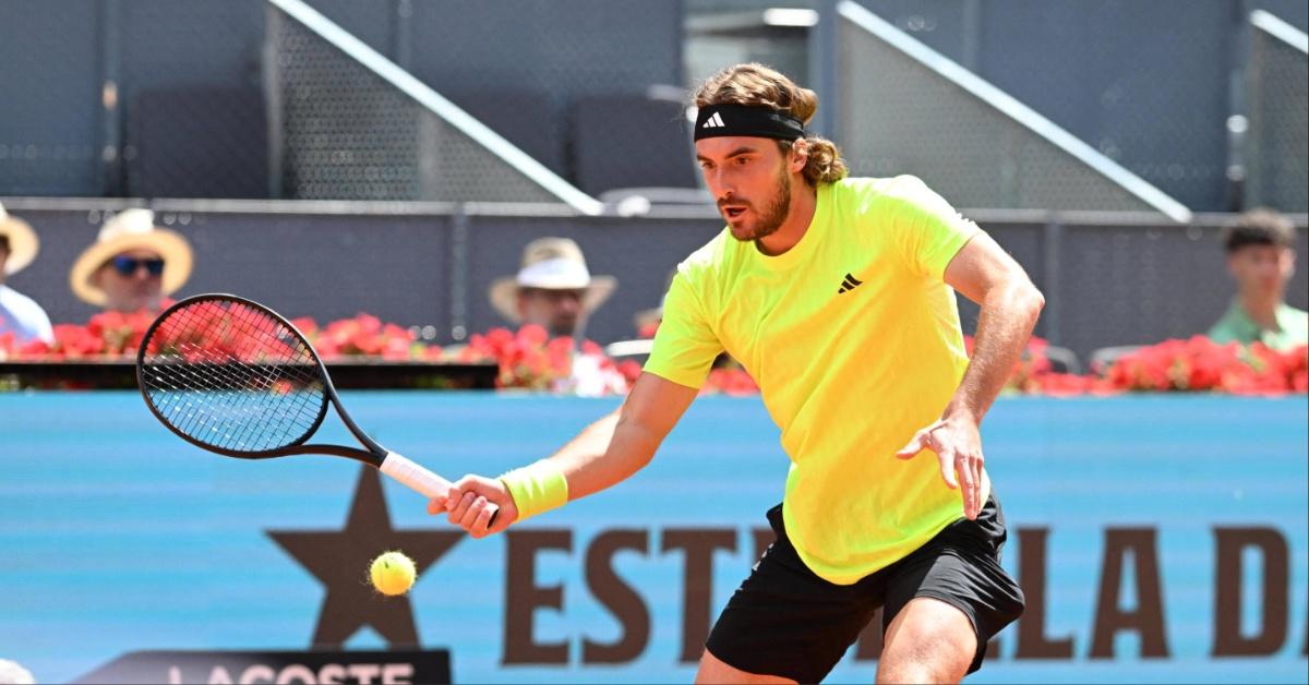 Stefanos Tsitsipas at the Mutua Madrid Open. 