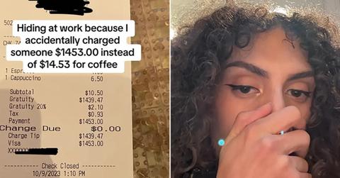 A barista accidentally charges over $1,000 for coffee