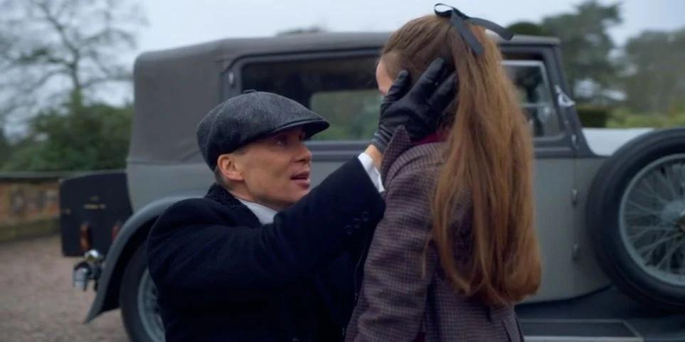 Tommy Shelby and his daughter, Ruby, in 'Peaky Blinders.'