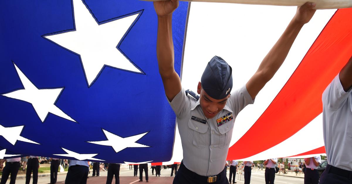 Soldier in the National Memorial Day Parade in Washington, D.C. in 2015