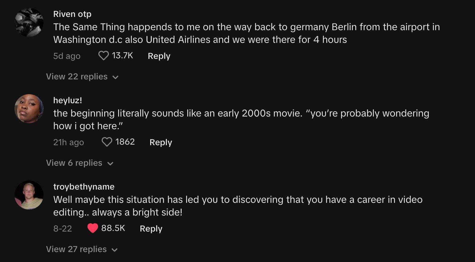 comments on the video about the UA flight