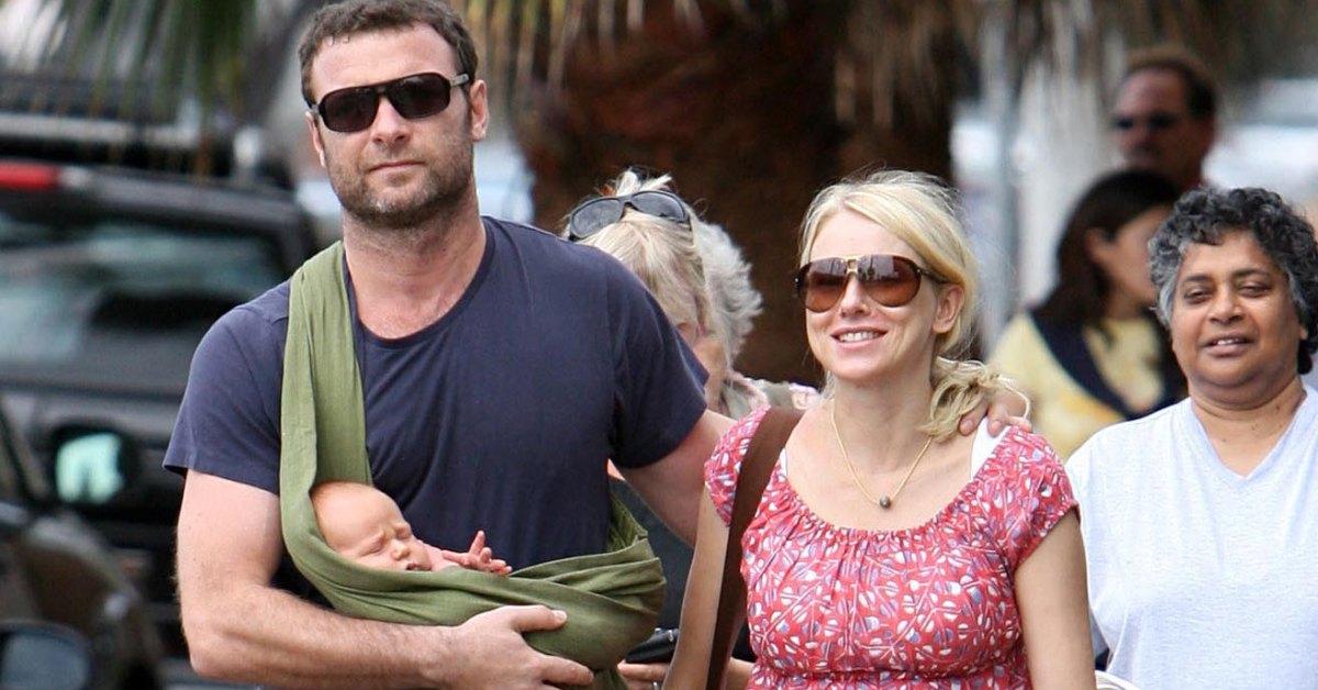 Naomi Watts and Liev Schreiber with their first child in 2007.