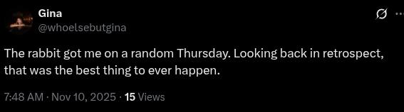 An X post about the rabbit got me trend.