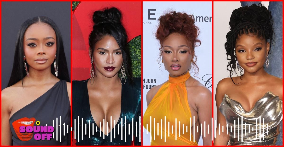 (l-r): Skai Jackson, Cassie Ventura, Megan Thee Stallion, and Halle Bailey