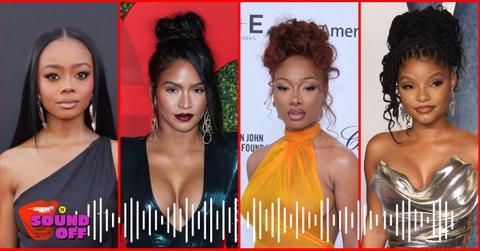 (l-r): Skai Jackson, Cassie Ventura, Megan Thee Stallion, and Halle Bailey