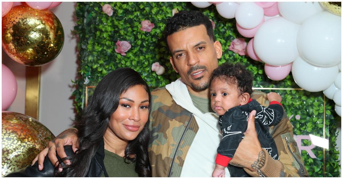 (l-r): Anansa Sims, Matt Barnes, and their son, Ashton