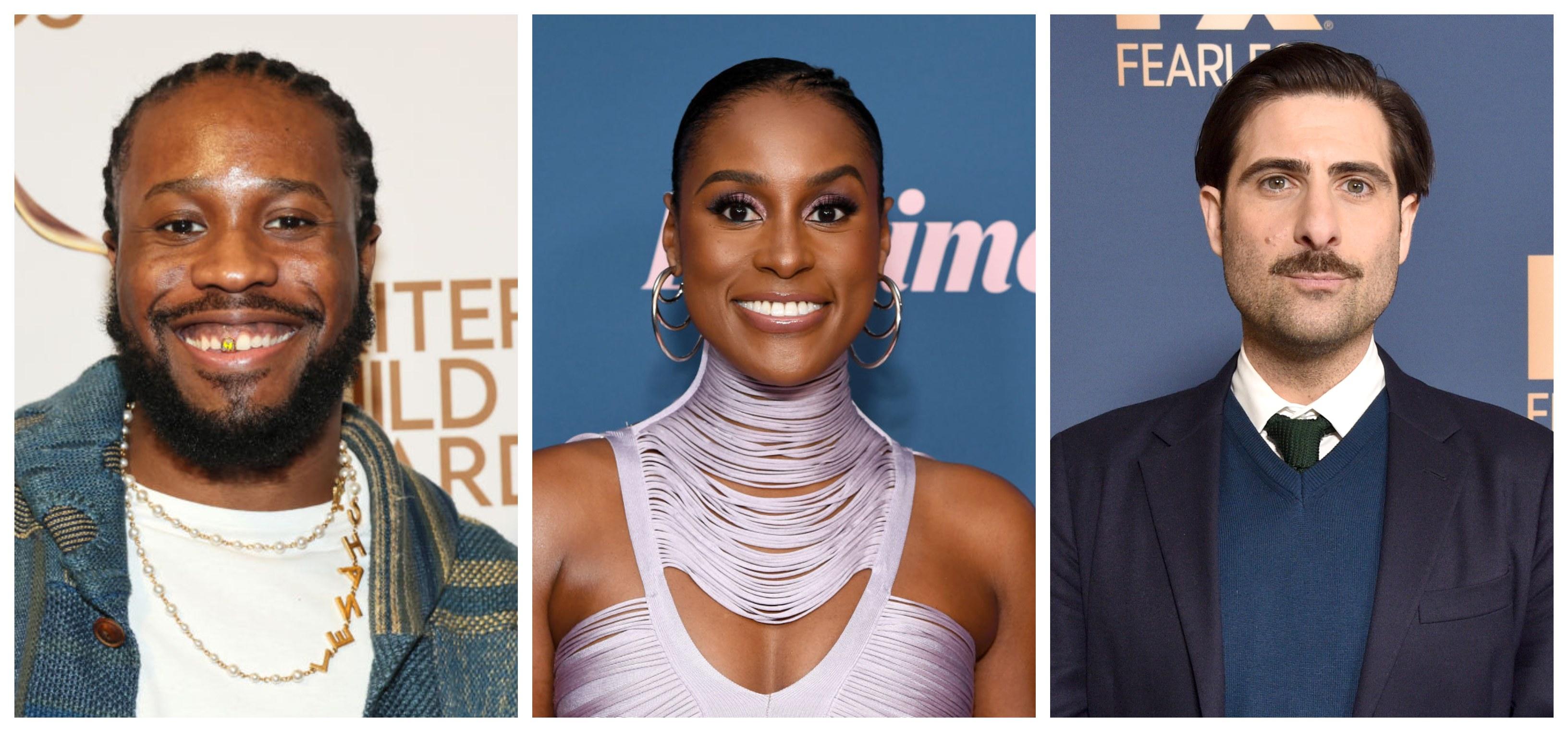 Shameik Moore, Issa Rae, and Jason Schwartzman