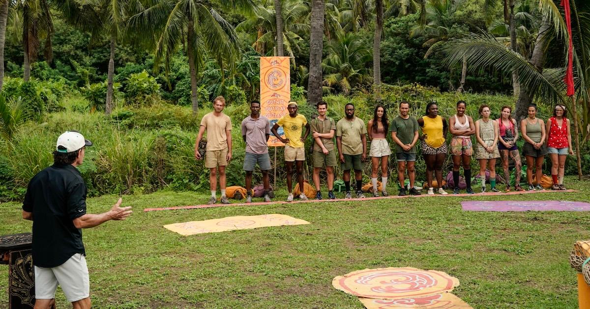 'Survivor 46' players before mergatory rock draw