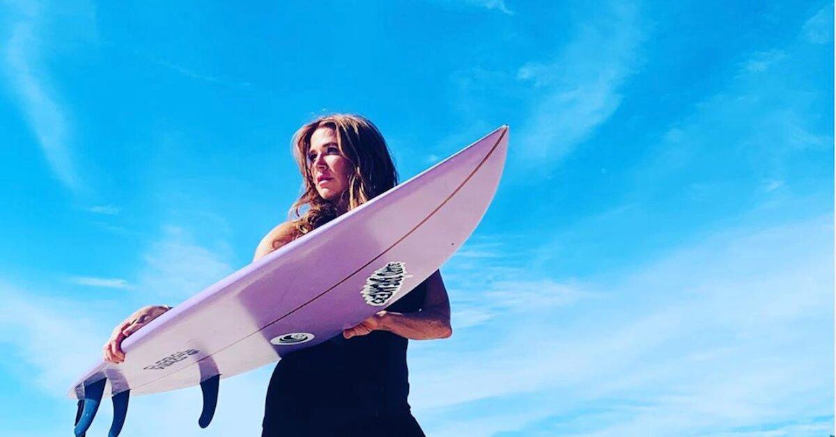 poppy montgomery surfing