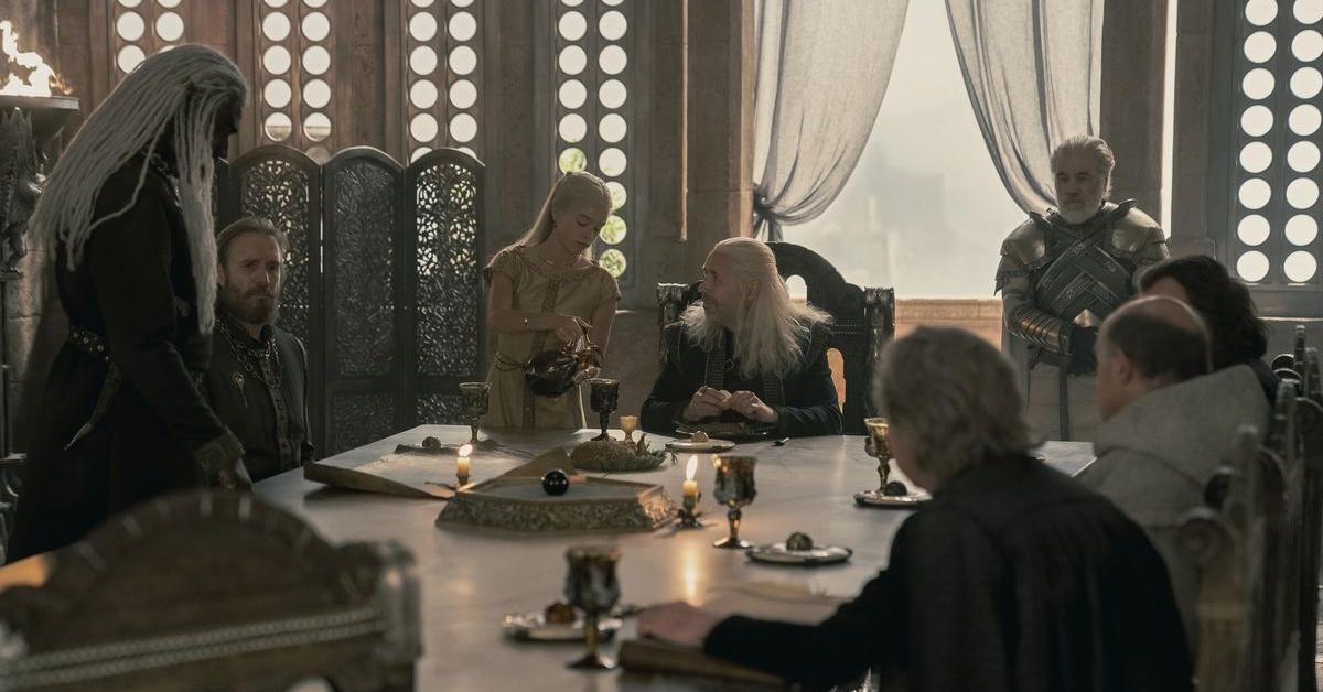 A family dinner for the Targaryens in 'House of the Dragon.'