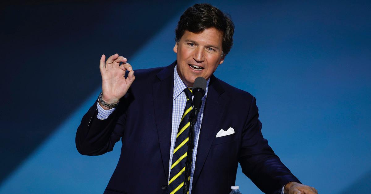 Tucker Carlson at the Republican National Convention at the Fiserv Forum on July 18, 2024 in Milwaukee, Wisc.