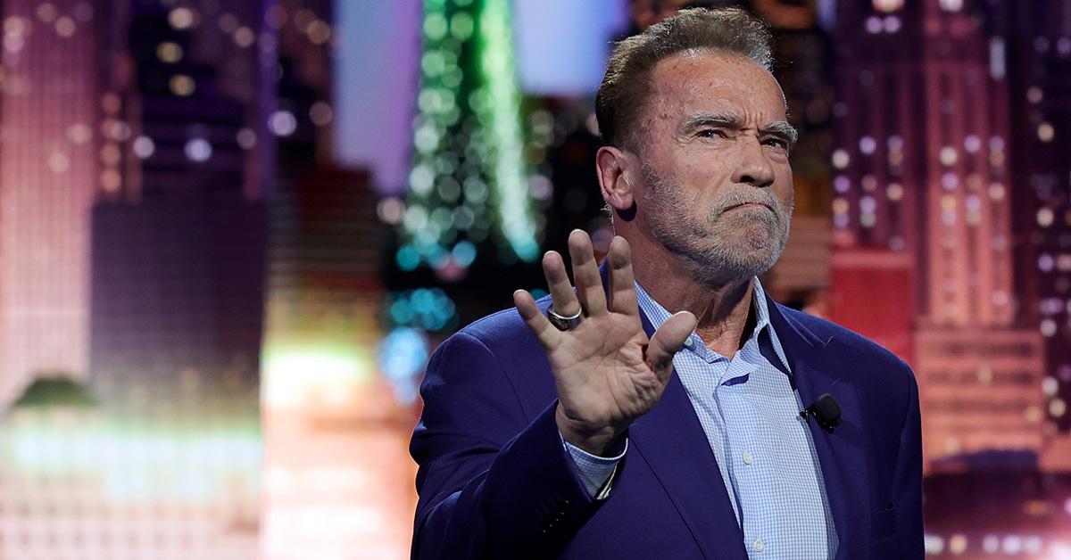 Arnold Schwarzenegger lors d'une conférence à Las Vegas