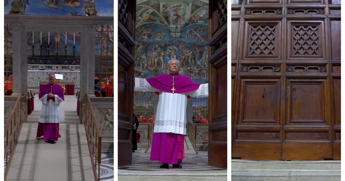 Closing of the Sistine Chapel doors.
