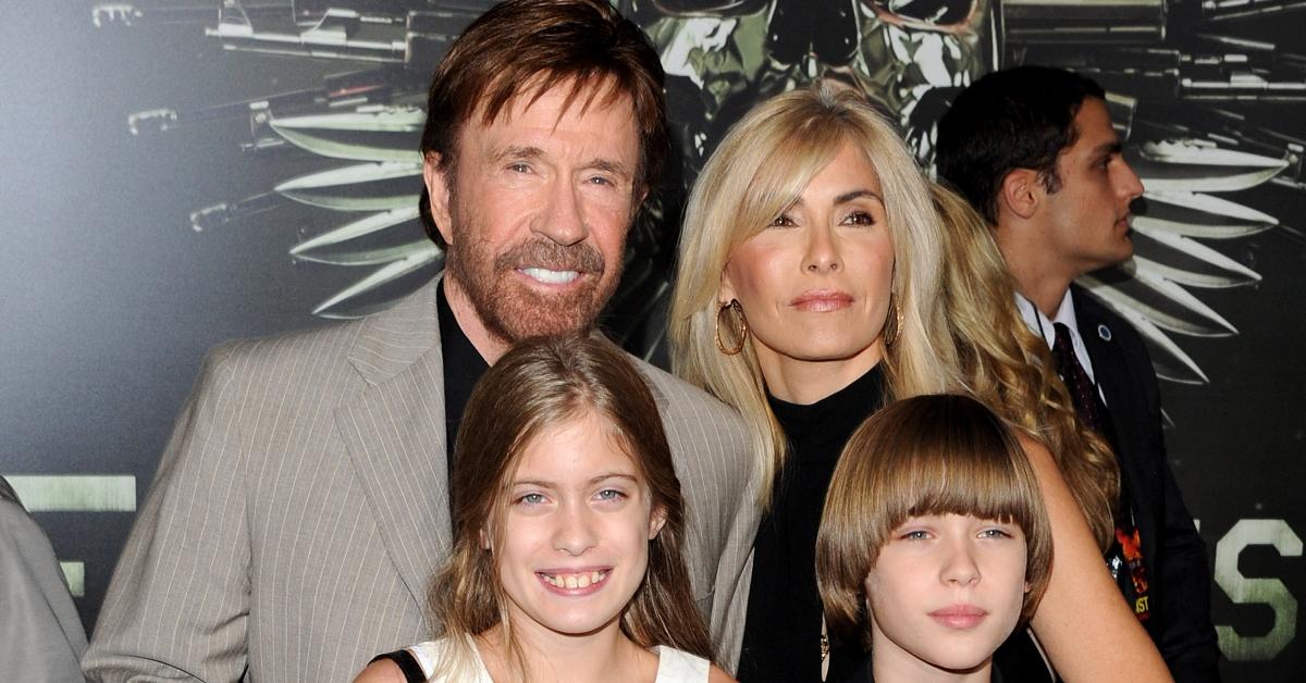 Chuck Norris, wife Gena O'Kelley, and their two children