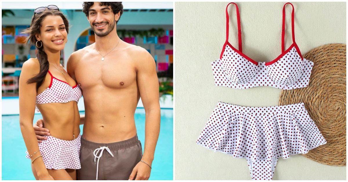 kayda red polka dot bikini shein