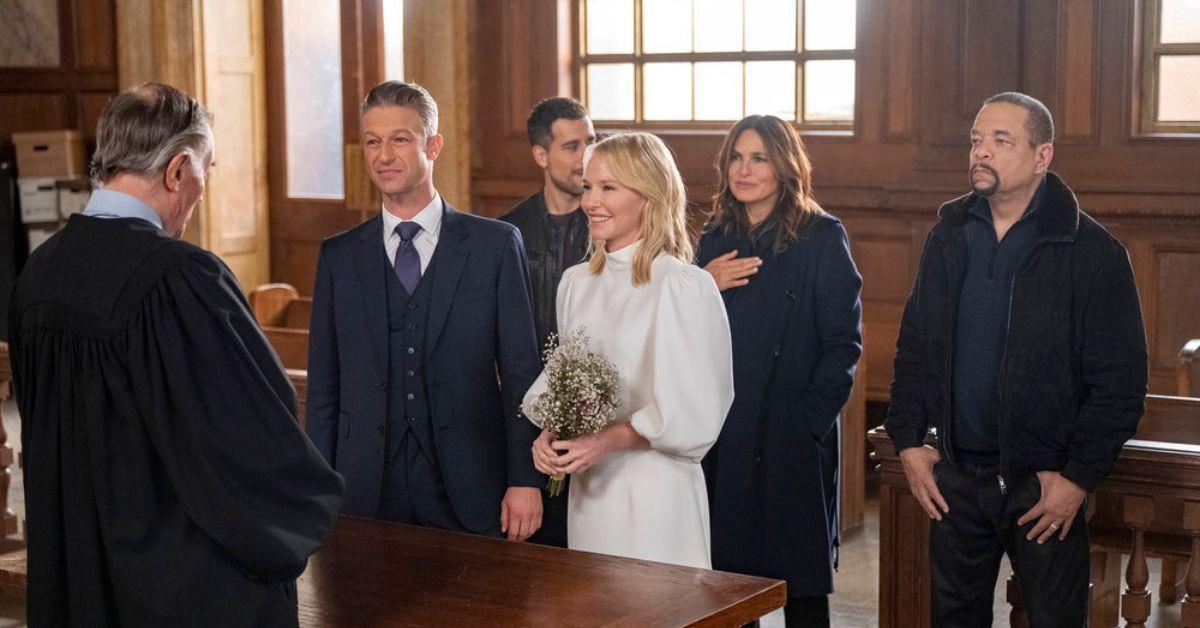 Peter Scanavino as A.D.A Sonny Carisi, Octavio Pisano as Det. Joe Velasco, Kelli Giddish as Detective Amanda Rollins, Mariska Hargitay as Captain Olivia Benson, Ice T as Sgt. Odafin "Fin" Tutuola in 'Law & Order: SVU'