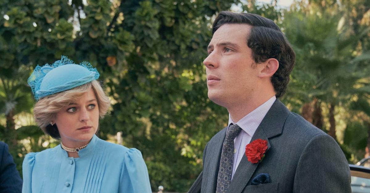 Emma Corrin as Princess Diana and Josh O'Connor as Prince Charles in 'The Crown.'