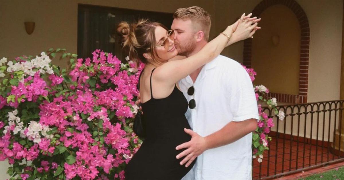 Aspyn Ovard and Parker Ferris on their babymoon in March. 